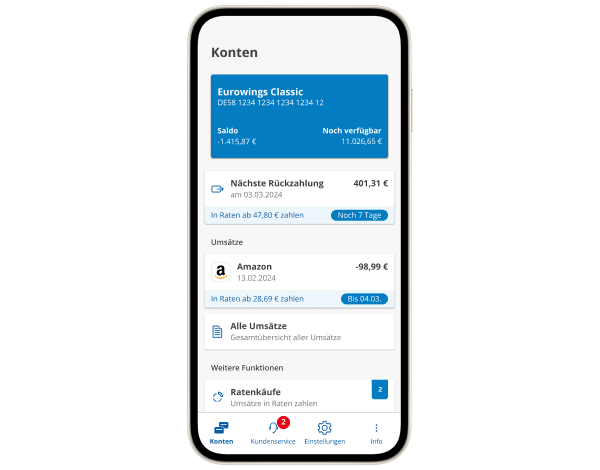 Barclays Eurowings Classic App Screen